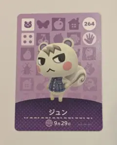 あつまれどうぶつの森　ジュン　amiibo　カード
