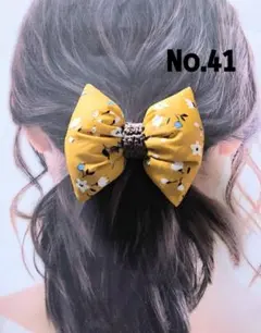 41 大きめぷっくり布リボンヘアゴム