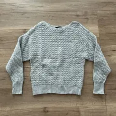 UNTITLED ケーブル編みグレーセーター サイズ2