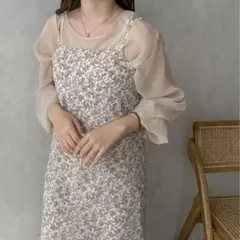 花柄キャミワンピース apres jour clair