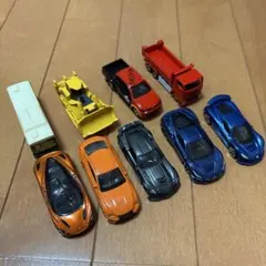 トミカ ミニカー まとめ売り9台セット バス 花の慶次 トラック スポーツカー