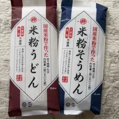 【2点セット】国産米粉で作った米粉うどん・そうめんセットのサムネイル