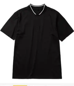 新品　WORKMAN 放熱冷感スタンドカラー半袖ポロシャツ LL ブラックのサムネイル