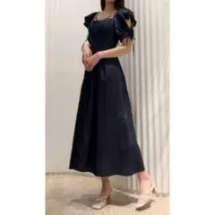 snidel スリーブデザインスクエアネックワンピース