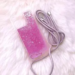 iPhone 14ProMax クリアケース グリッター ピンク キラキラ