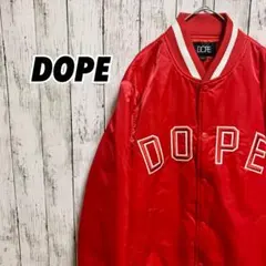 90sドープDOPE前面刺繍長袖スタジアムジャンパー  スタジャンUSA