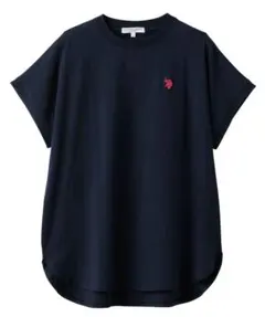 U.S. POLO ASSN フレンチスリーブオーバーサイズＴシャツ ネイビー