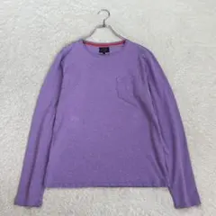 ビームス【M】紫系 長袖Tシャツ ポケット シンプル ストレッチ 春夏 スポーツのサムネイル