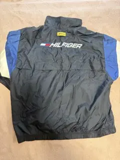 HILFIGER ナイロンジャケット ブラック/ブルー