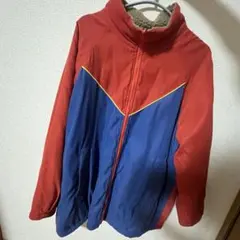 アウター　リバーシブル　古着　ボア　赤　青　メンズライク　ジャケット　ジャンパー
