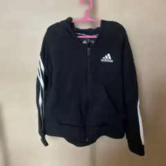 adidas ブラック パーカー 7-8歳