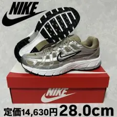 ナイキ P-6000 カーキ ピュアプラチナム メタリックシルバー 28.0