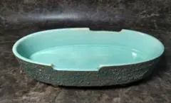 盆栽鉢 水盤 楕円形 ターコイズブルー 陶器 盆栽鉢 水盤 楕円形 ターコイズブルー 陶器 - メルカリ