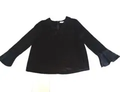 PLSTの茶色フレア袖の長袖シャツ