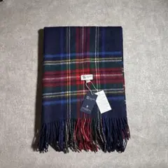 Johnstons of Elgin カシミヤ 大判 ストール チェック 赤