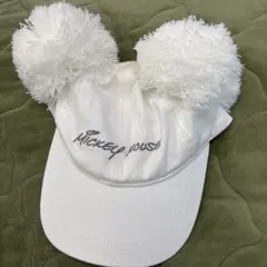 ミッキーマウス　ポンポン　キャップ