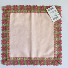 近沢レース♡シーズンタオルハンカチ　 花水木(ピンク)