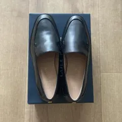【24.5cm】【厚底】Cole Haan ブラックレザー ローファー