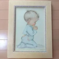 小磯良平、【母子像 】、希少な限定額装用画集画、新品高級額 額装付