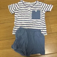 ベビー服セット 86センチ　Tシャツ　ショートパンツ　ボーダー
