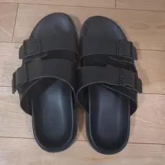 ZARA ダブルベルト サンダル ブラック