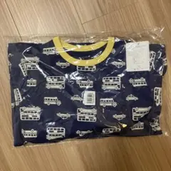 車両柄ネイビーパジャマ 120cm 7部丈