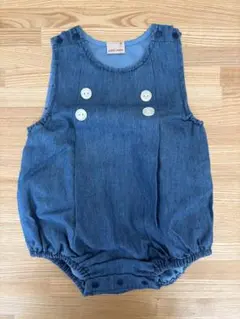 petit main 飾りボタンサロペット