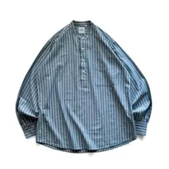 【美品】THE BAGGY プルオーバーバンドカラーシャツ/ Lのサムネイル