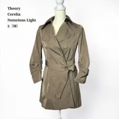 セオリー cerelia ダブルブレスト M トレンチコート ベルト付き 美品