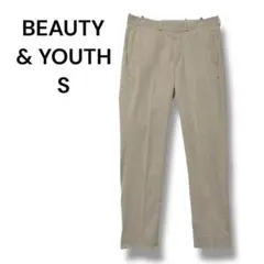 ビューティーアンドユース　スラックス　ベージュ　ストレッチ　Ｓ　シンプル
