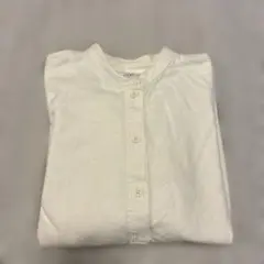 無印良品　綿フランネル　スタンドカラー長袖シャツ