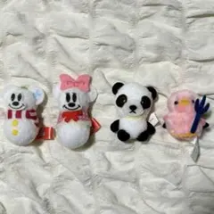 ミッキー・ミニー 雪だるま ひよこのおかげ ぱんだの赤ちゃん ぬいぐるみ