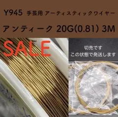SALE Y945アンティークブラス20G(0.81)3Mアーティスティックワイ