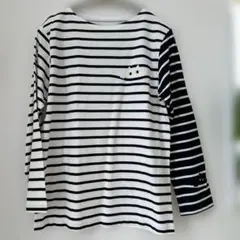 グラニフ　ストライプ柄 猫刺繍 長袖カットソー　新品・未使用