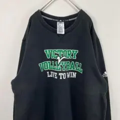 USA古着 00s y2k adidas アディダス スウェット 黒