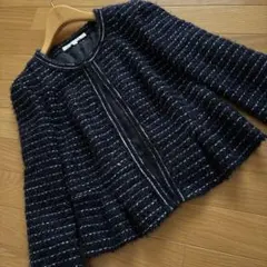 最終お値下げ　美品　ナチュラルビューティー　ツイードジャケット　36