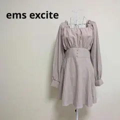 ems エムズエキサイト 袖丈コンシャス リボン ワンピース Fのサムネイル
