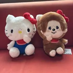 モンチッチ x ハローキティ おそろいBIGぬいぐるみ(全2種)