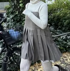 Alley Tokyo プリーツミニキャミワンピ ベージュ