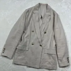 Lounie ルーニィ 金ボタン リネン混 ダブルテーラージャケット S