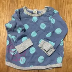 La Chouette 水玉模様 長袖Tシャツ 80