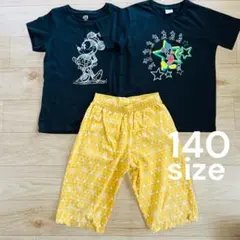 ミッキー Tシャツ 2枚セット 鬼滅の刃ステテコ140サイズ　半袖　夏服ユニクロ