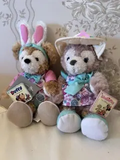 香港ディズニー⭐︎ダッフィー イースターぬいぐるみ 2体セット