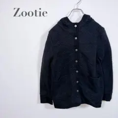f293【ズーティー】ギルティジャケット　フーディ　ブラック　着回し　アウター