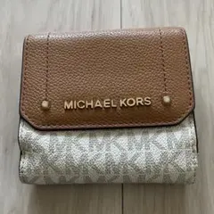 MICHAEL KORS 三つ折り財布 ブラウン/アイボリー