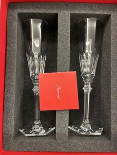 Baccarat フルート型シャンパングラス 2個セット