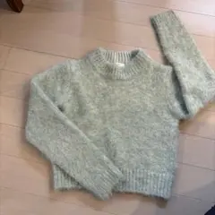 MOUSSY ライトグリーン クルーネック セーター