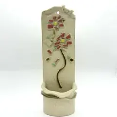 KATO KOGEI　加藤工芸　花柄　壁掛け花瓶　フラワーベース　花器　花入れのサムネイル
