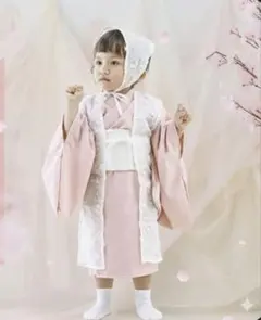 スリーコインズ　ひなまつり　着物　ピンク　レースバブーシュカ　ドレス お雛様