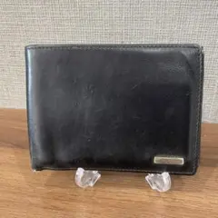 GUCCI グッチ 二つ折り財布 レザー 黒
